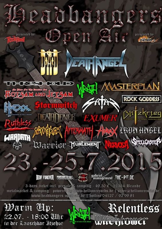 Headbangers Open Air Das Billing ist komplett langsam werden die