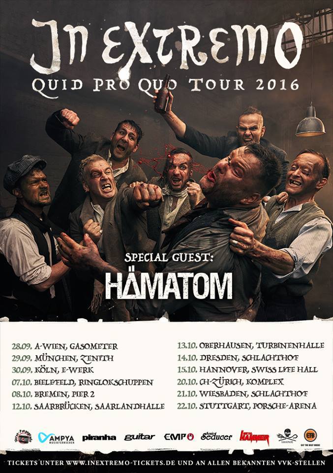 In Extremo Quid Pro Quo Tour 2016