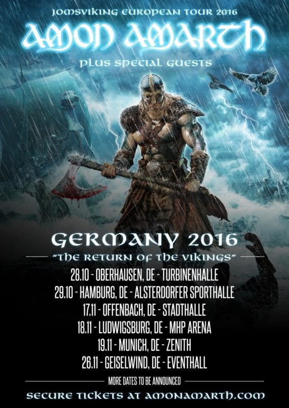 Official Flyer: Amon Amarth Tour 2016