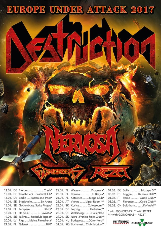 Official Flyer: Destruction - Europe Under Attack Tour