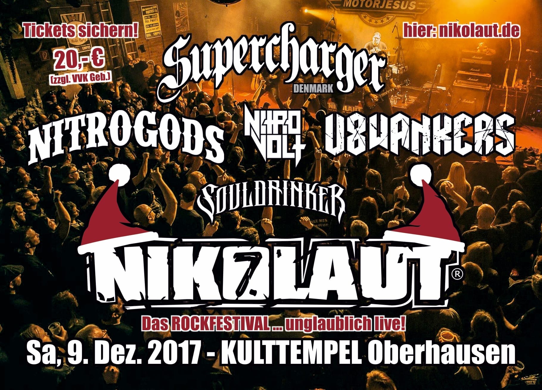 7. NIKOLAUT– Rockfestival am 09.12.2017 im Kulttempel Oberhausen