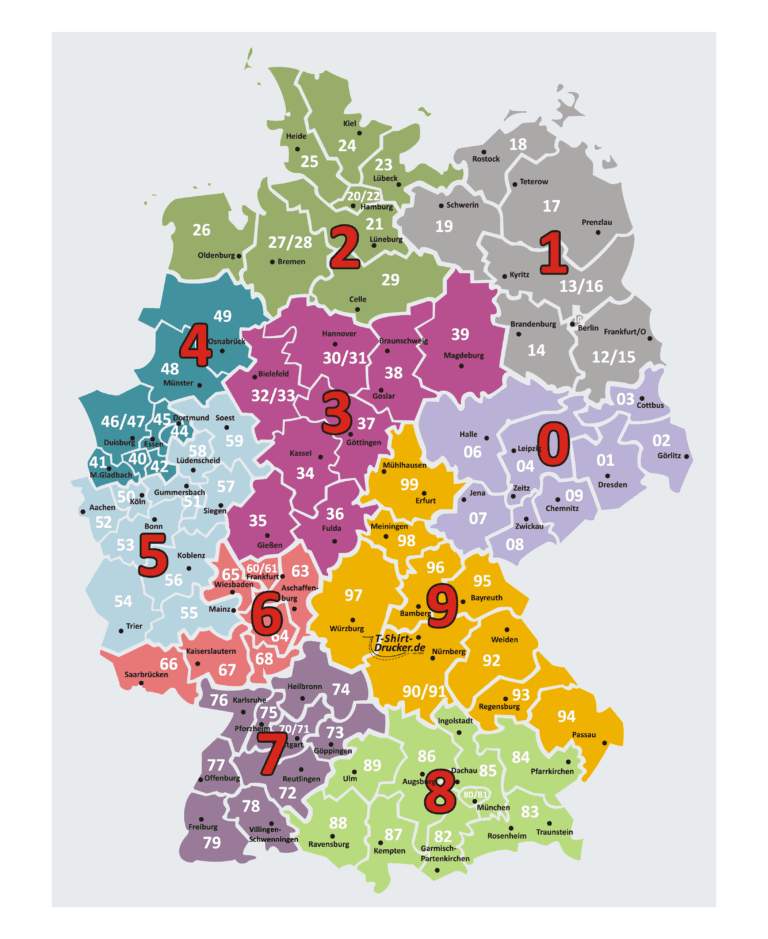 Postleitzahlen Karte PLZ Karte Postleitzahlen Karte Plz Karte