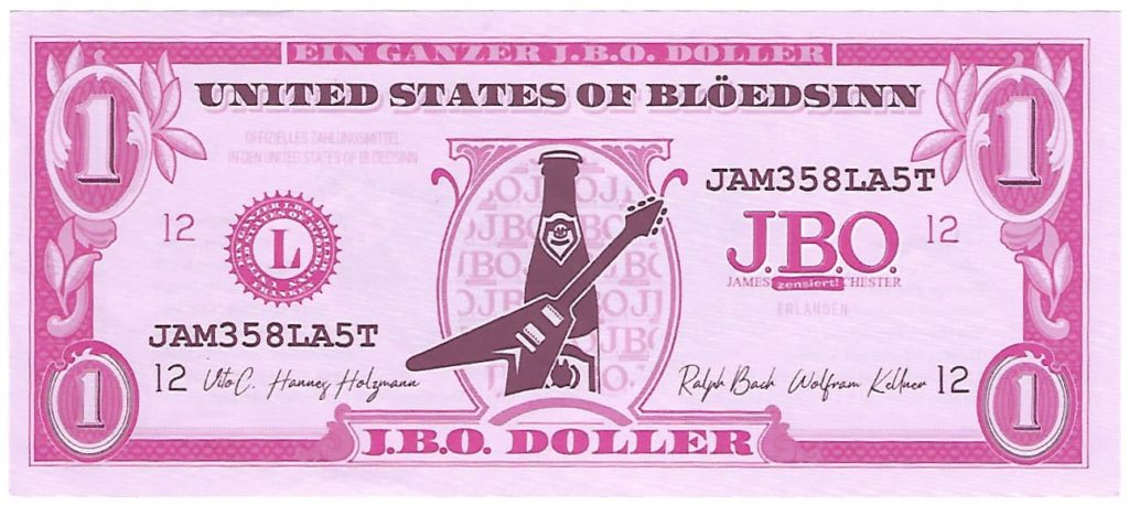 Das „offizielle“ Zahlungsmittel in Weingarts: Der J.B.O. Doller